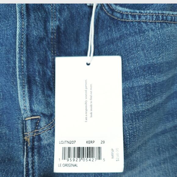 NEW Women FRAME Le Original High Rise Straight Fit Above Ankle Blue Jean Size 29 - Picture 6 of 10